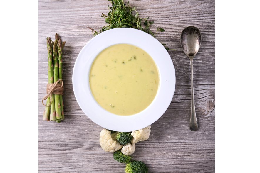 Crème d’asperges au Brie à l’érable